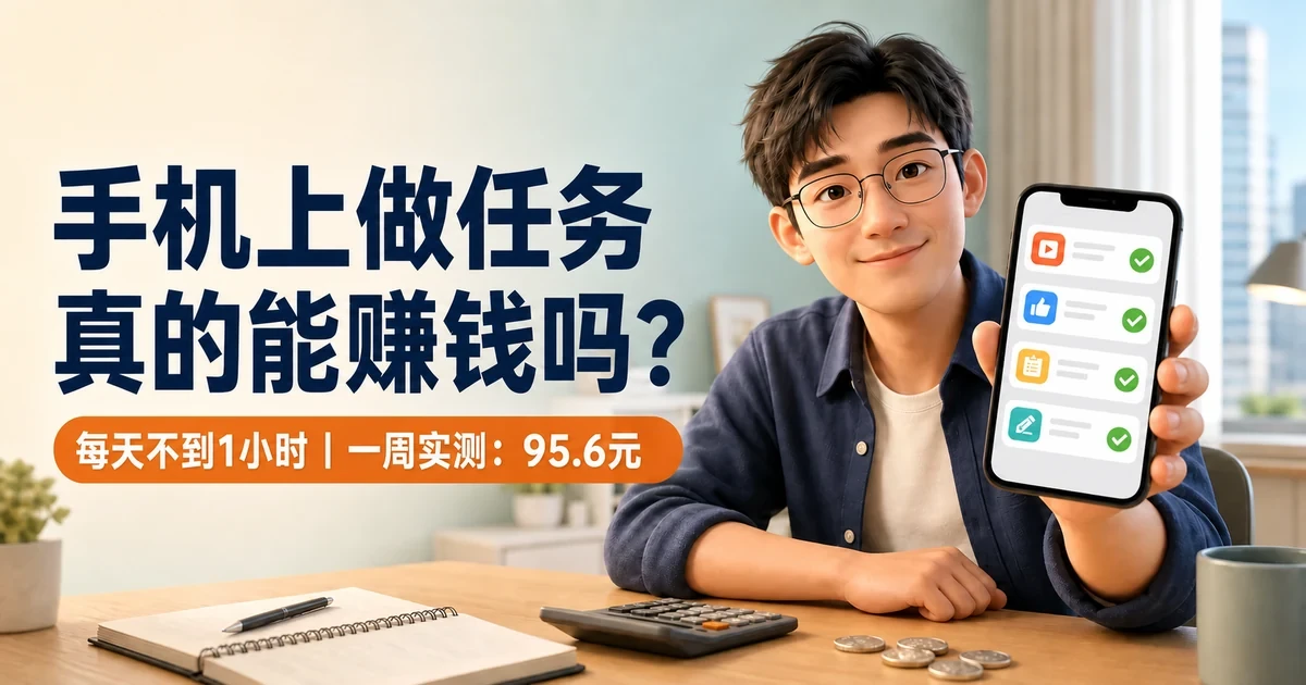 手机上做任务真的能赚钱吗 | 一周实测:每天不到一小时的真实到账